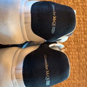 Alexander McQueen Black and White Leather Sneakers